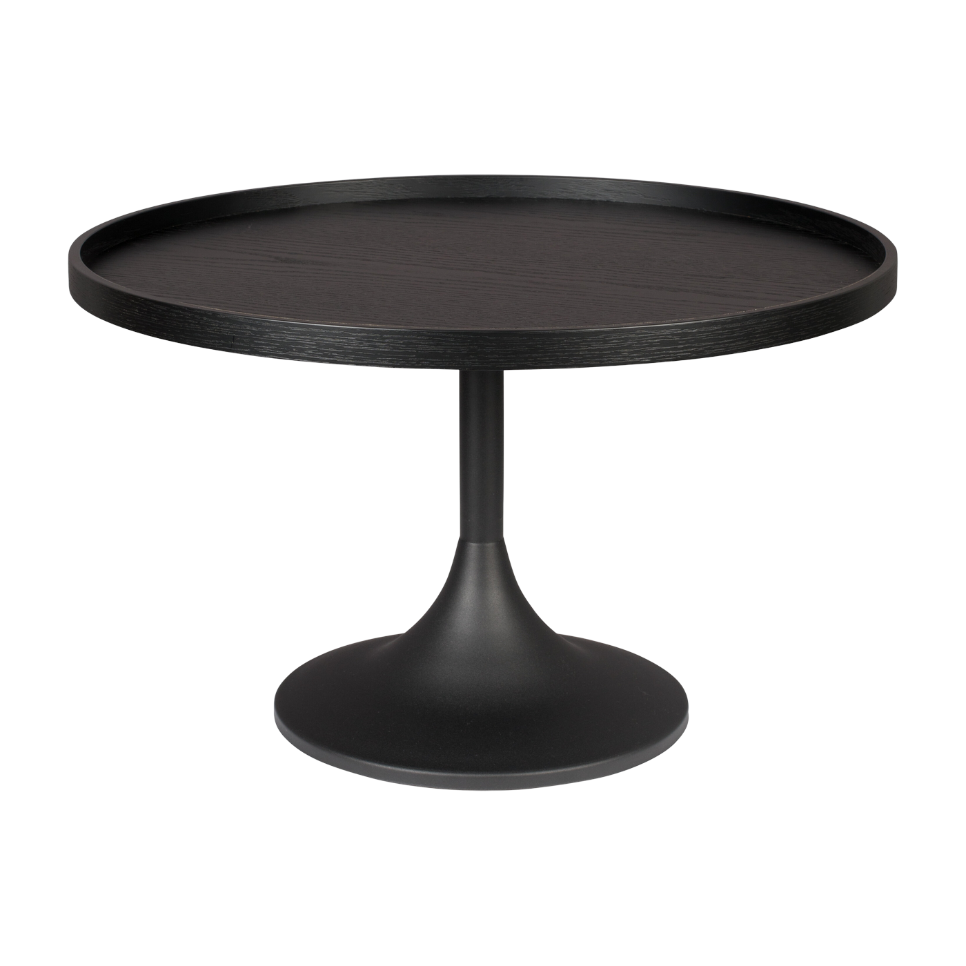 Coffee table ronde in black oak 69x42cm Jason - Zuiver