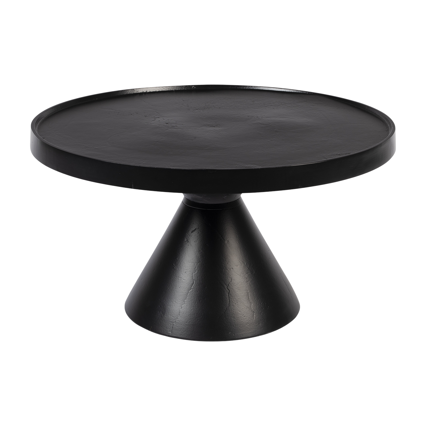 ronde Tavolino in alluminio nero 60x33cm Floss - Zuiver