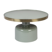 ronde Mesa de centro en esmalte verde 60x35cm Glam - Zuiver