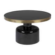 Table basse ronde en enamel noir 60x35cm Glam - Zuiver