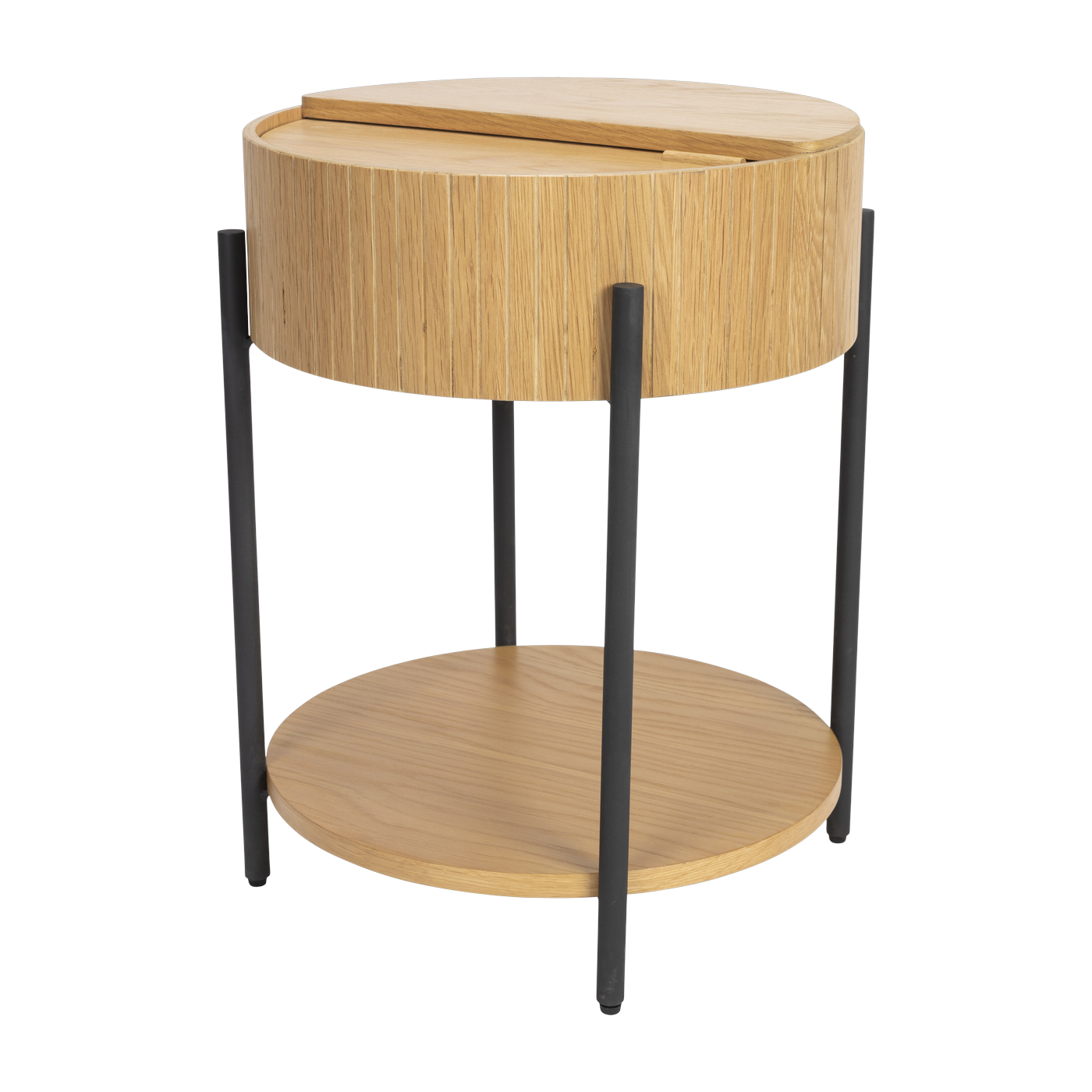 Mesa auxiliar roble natural 58cm Slides - Zuiver