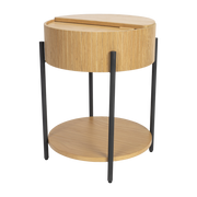 Slides natural oak side table 58cm - Zuiver