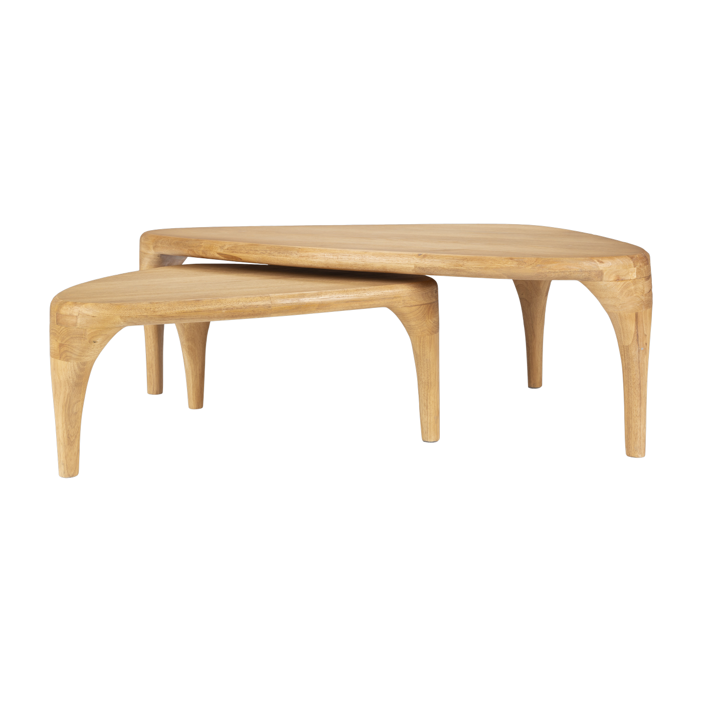 2 tables basses en chêne naturel 110x60cm Isla - Zuiver
