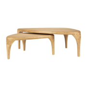 2 tables basses en chêne naturel 110x60cm Isla - Zuiver