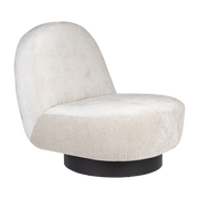 Drehbarer Sessel aus Polyester beige 85cm Eden -. Zuiver
