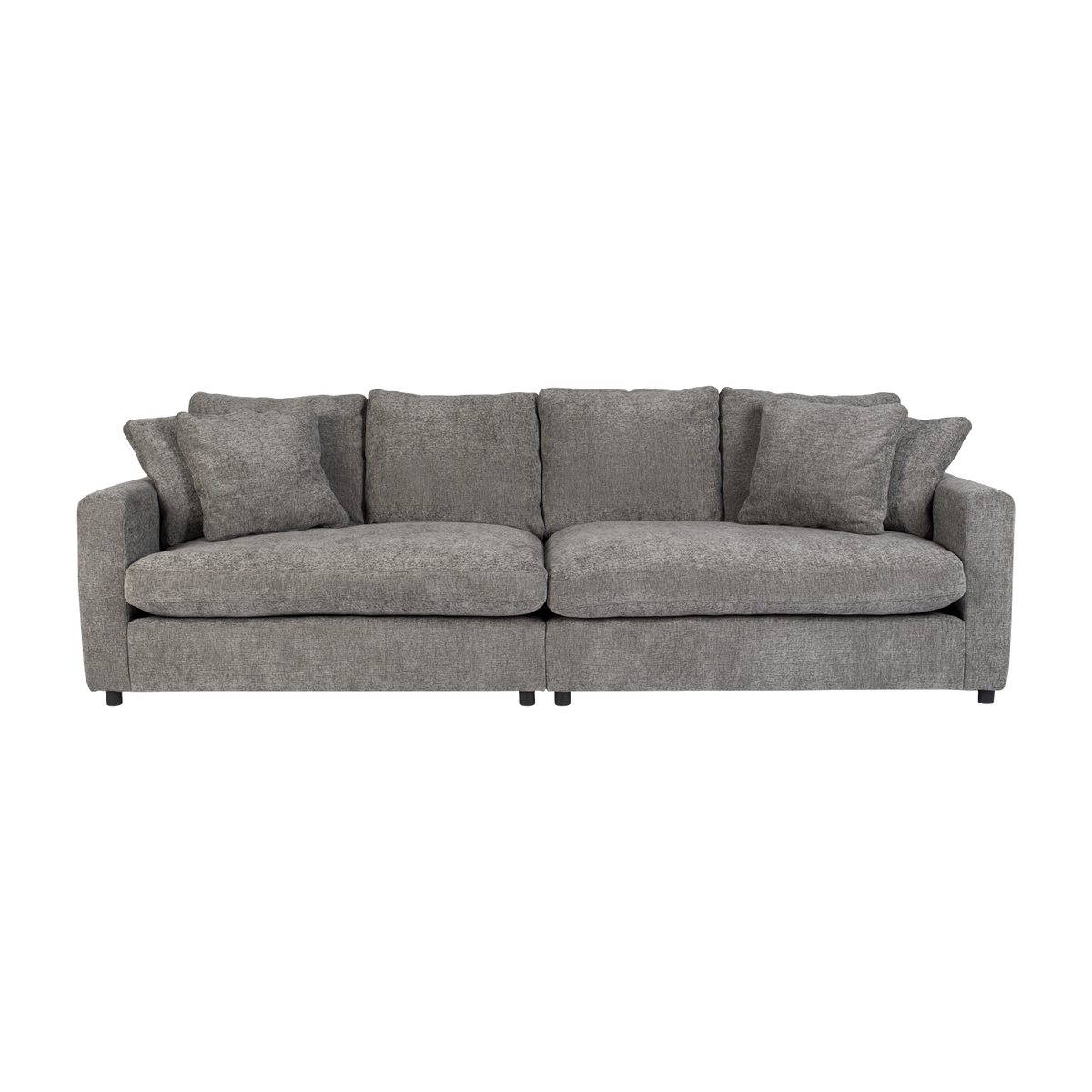 Canapé 3 places en polyester et mélange de lin grey soft 266cm Sense - Zuiver