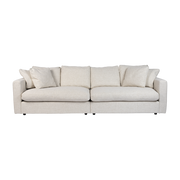 3-seater sofa in polyester and linen blend cream 266cm Sense - Zuiver