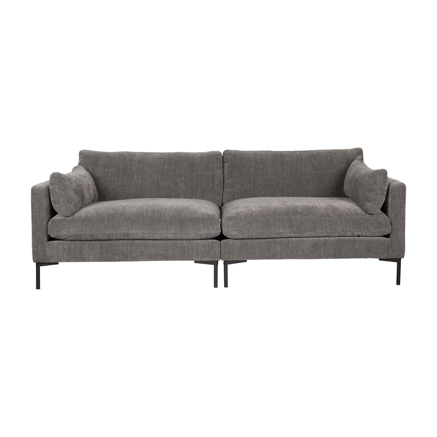 Canapé droit 3 places en polyester anthracite 230cm Summer - Zuiver