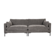 Canapé droit 3 places en polyester anthracite 230cm Summer - Zuiver