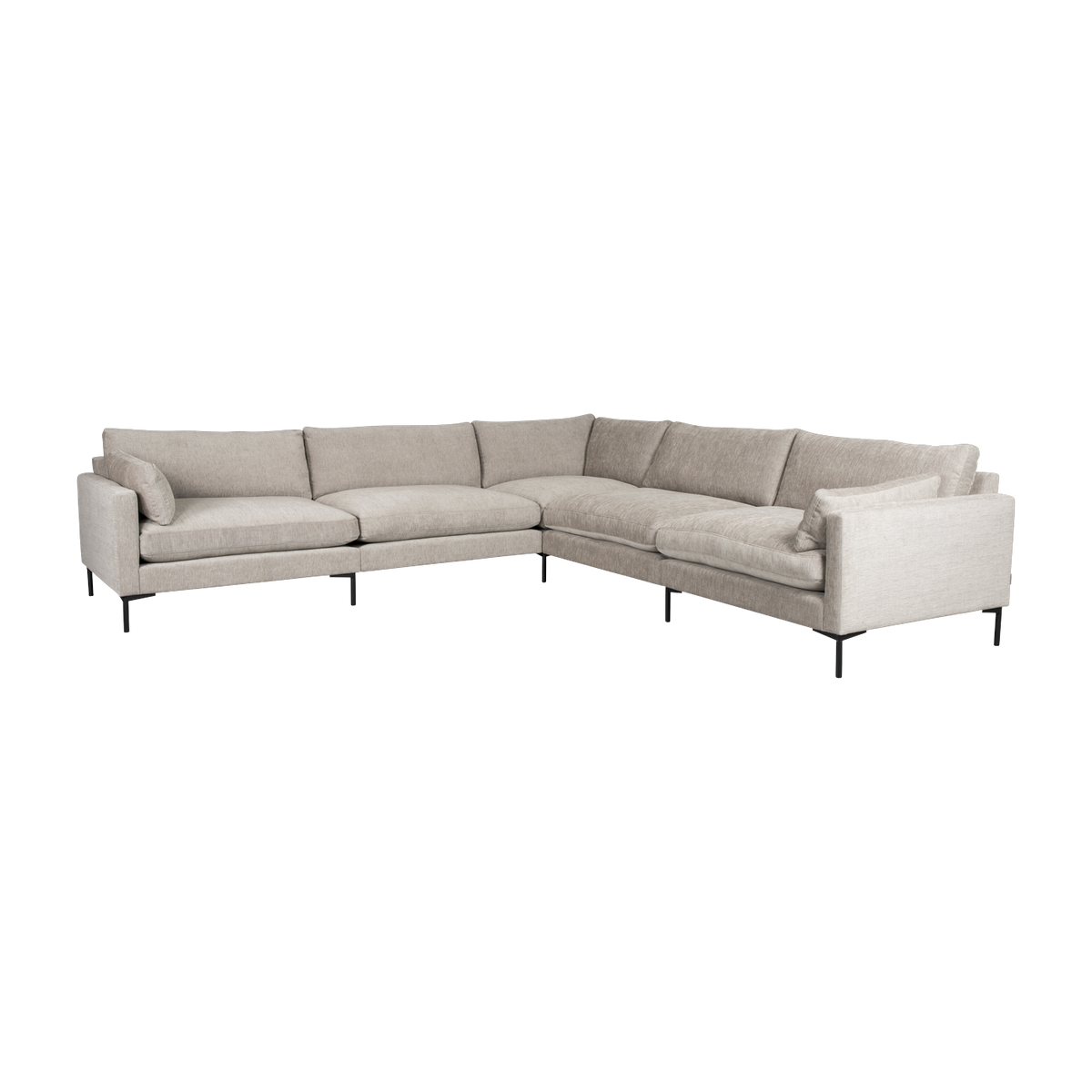 Sofa d' angle 7-Sitzer aus Polyester Latte 318cm Summer - -. Zuiver