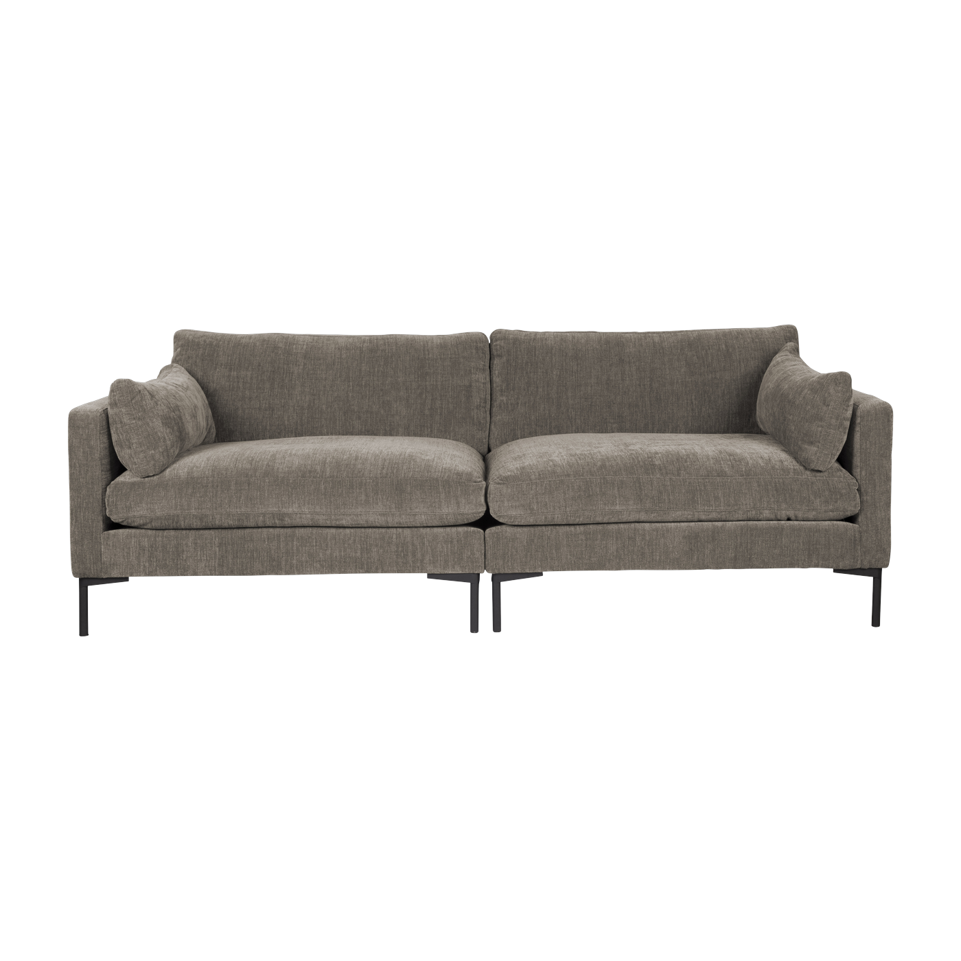 Canapé droit 3 places en polyester coffee 230cm Summer - Zuiver