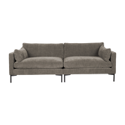 3-seater straight sofa in coffee polyester 230cm Summer - Zuiver