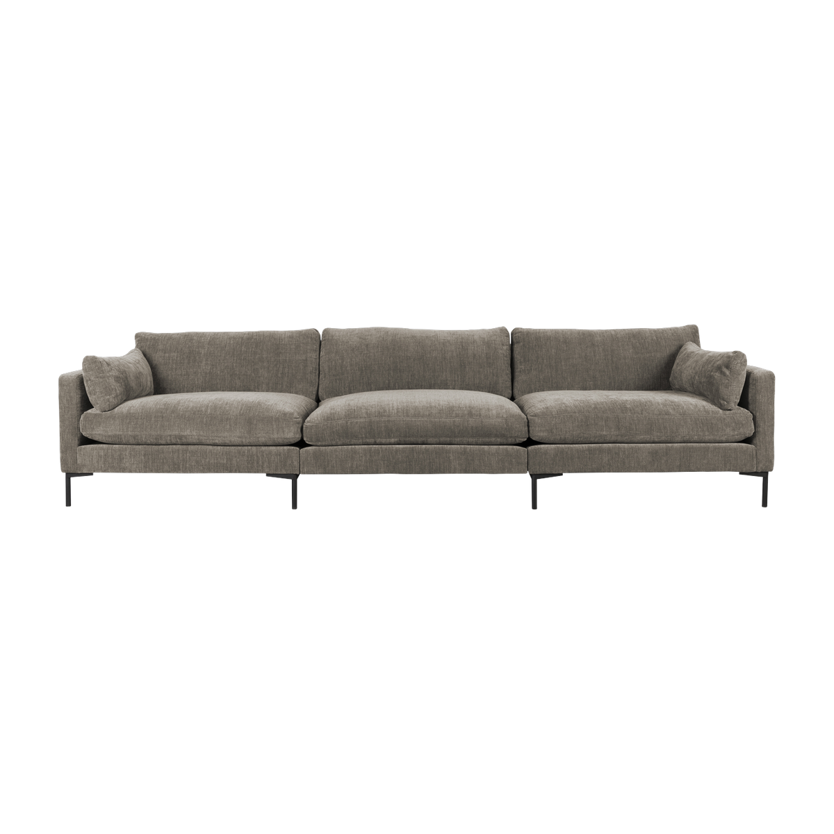 Canapé droit 4,5 places en polyester coffee 335cm Summer - Zuiver