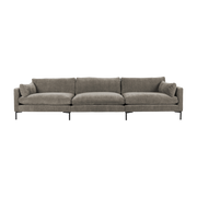 4. 5-seater straight sofa in coffee polyester 335cm Summer - Zuiver
