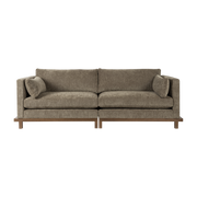 3-Sitzer-Sofa aus gebeizter Eiche und Moosstoff 230cm Blossom -. Zuiver