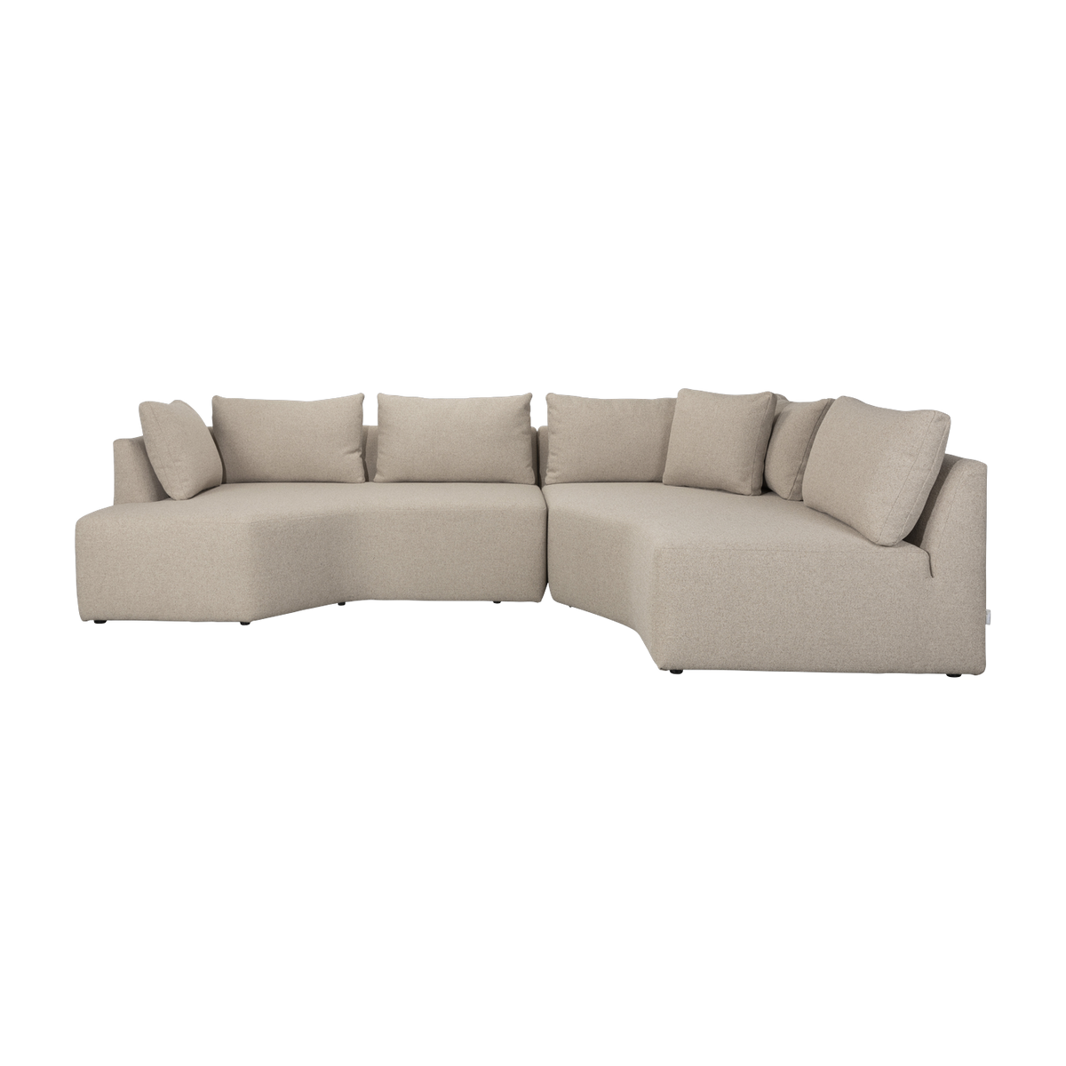 Sofa d' angle aus Polyester Cappuccino 355cm Prosper -. Zuiver