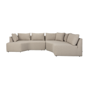 angle Divano in poliestere cappuccino da 355 cm Prosper - Zuiver