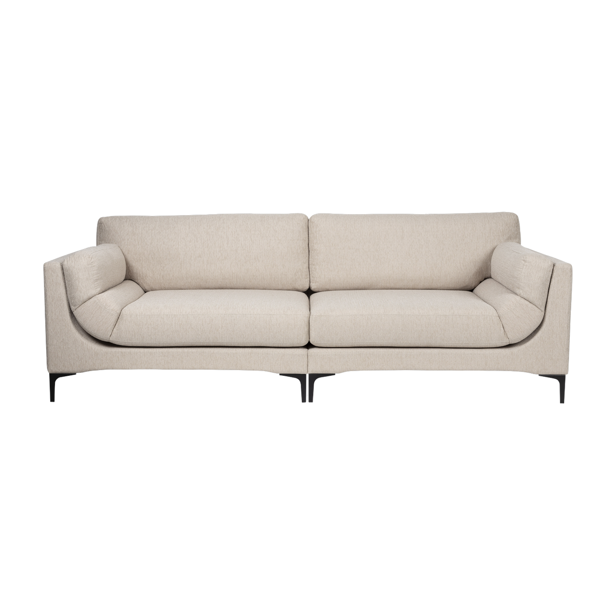 Canapé 3 places en polyester beige 256cm Balcony - Zuiver