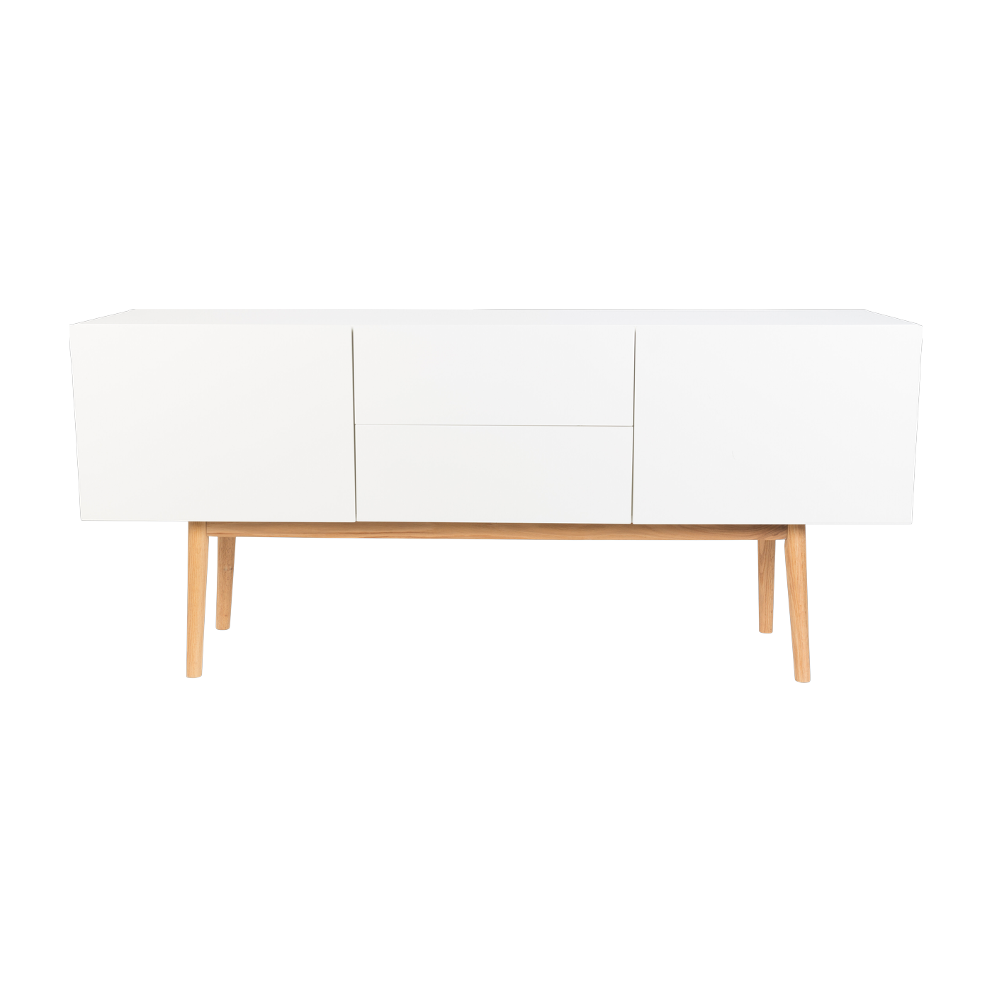 Anrichte aus Eiche und MDF-Holz weiß 160cm Dressoir -. Zuiver