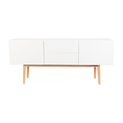 Anrichte aus Eiche und MDF-Holz weiß 160cm Dressoir -. Zuiver