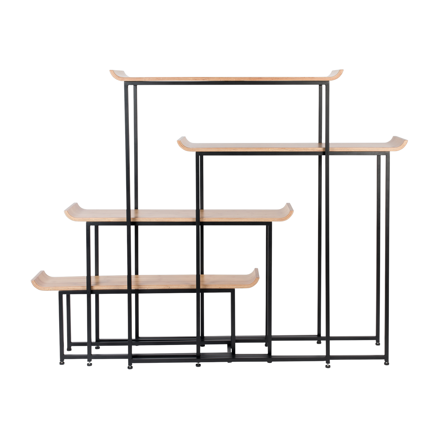 Scaffale in legno e ferro nero 375x200cm Flodka - Zuiver