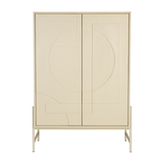 Armoire en chêne beige 140x100cm Faces - Zuiver
