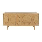 3-türiges Sideboard aus Natureiche 120cm Groove -. Zuiver