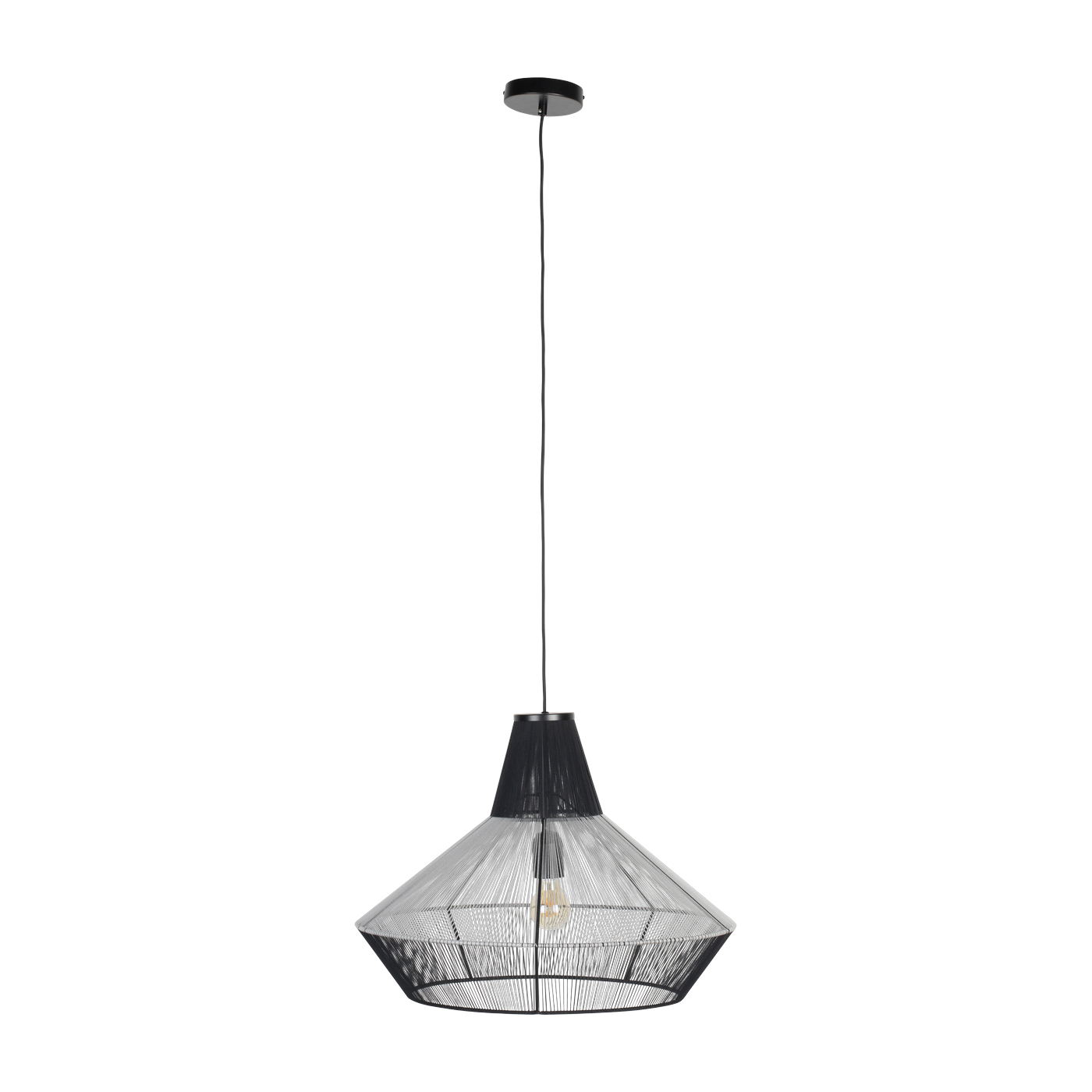 Hanging lamp in grey cotton 55cm Fairy - Zuiver
