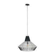Hängeleuchte aus Baumwolle grau 55cm Fairy - - Zuiver