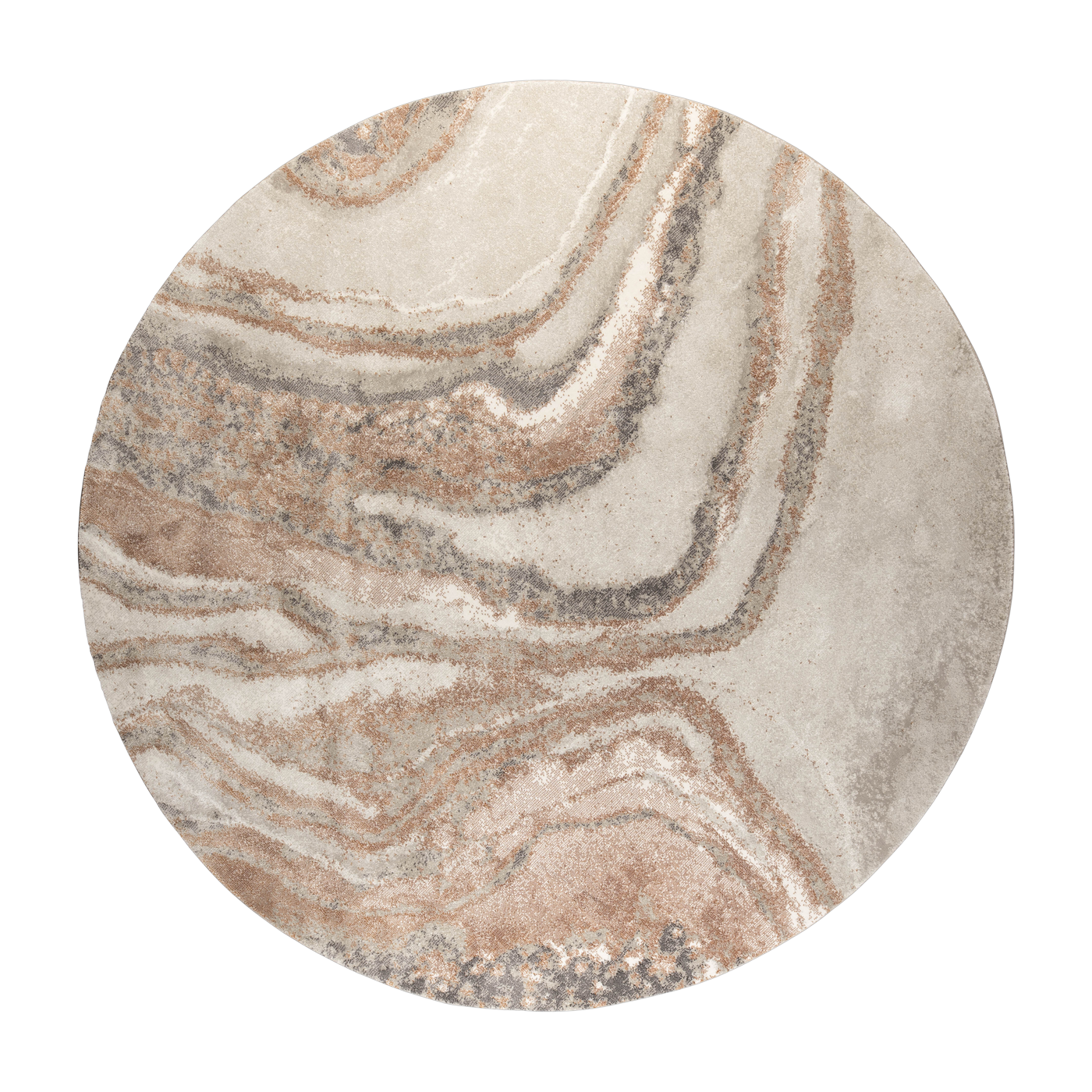 Solar 200cm gray decolan round rug - Zuiver