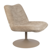 Drehsessel Cord beige 85cm Bubba -. Zuiver