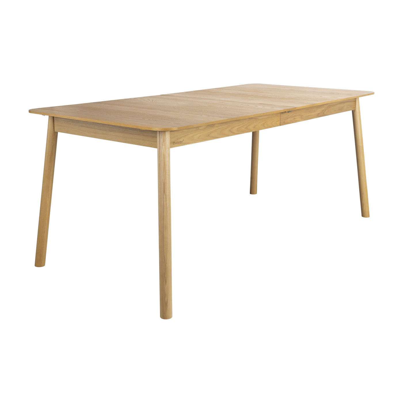 Rectangular dining table with extension leaf in natural oak 180/240x90cm Glimps - Zuiver