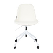 Chaise de bureau sans accoudoirs en aluminium et polypropylène blanc 84,4cm Albert Kuip - Zuiver