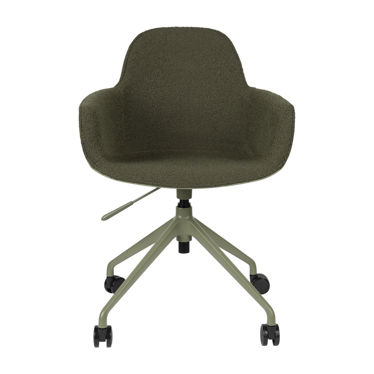 bureau Sedia Albert Kuip con braccioli in alluminio e polipropilene verde da 84, 4 cm - Zuiver