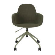 bureau Sedia Albert Kuip con braccioli in alluminio e polipropilene verde da 84, 4 cm - Zuiver
