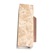 Applique rectangulaire en marbre beige 8x11,5x25cm Kali - Baccaris