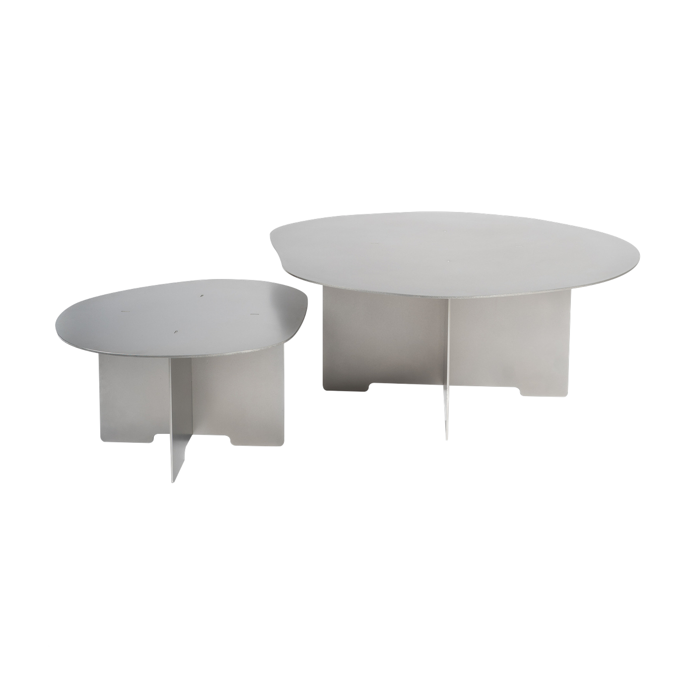 طاولة قهوة متداخلة من الفولاذ المقاوم للصدأ المصقول 1.0 Double Shape - Koge Design