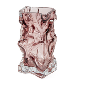 Vase aus recyceltem Glas rosa 16x15x29cm Ice -. Pols Potten