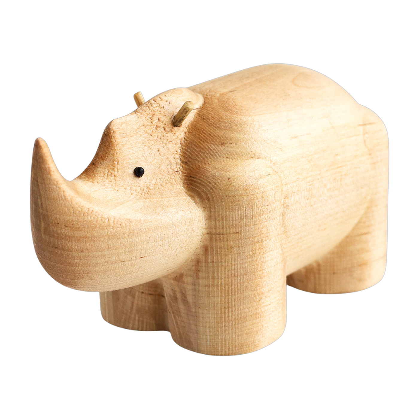 Natural birch rhinoceros figurine I Piccolini - EMKO