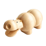 Natural birch hippopotamus figurine I Piccolini - EMKO