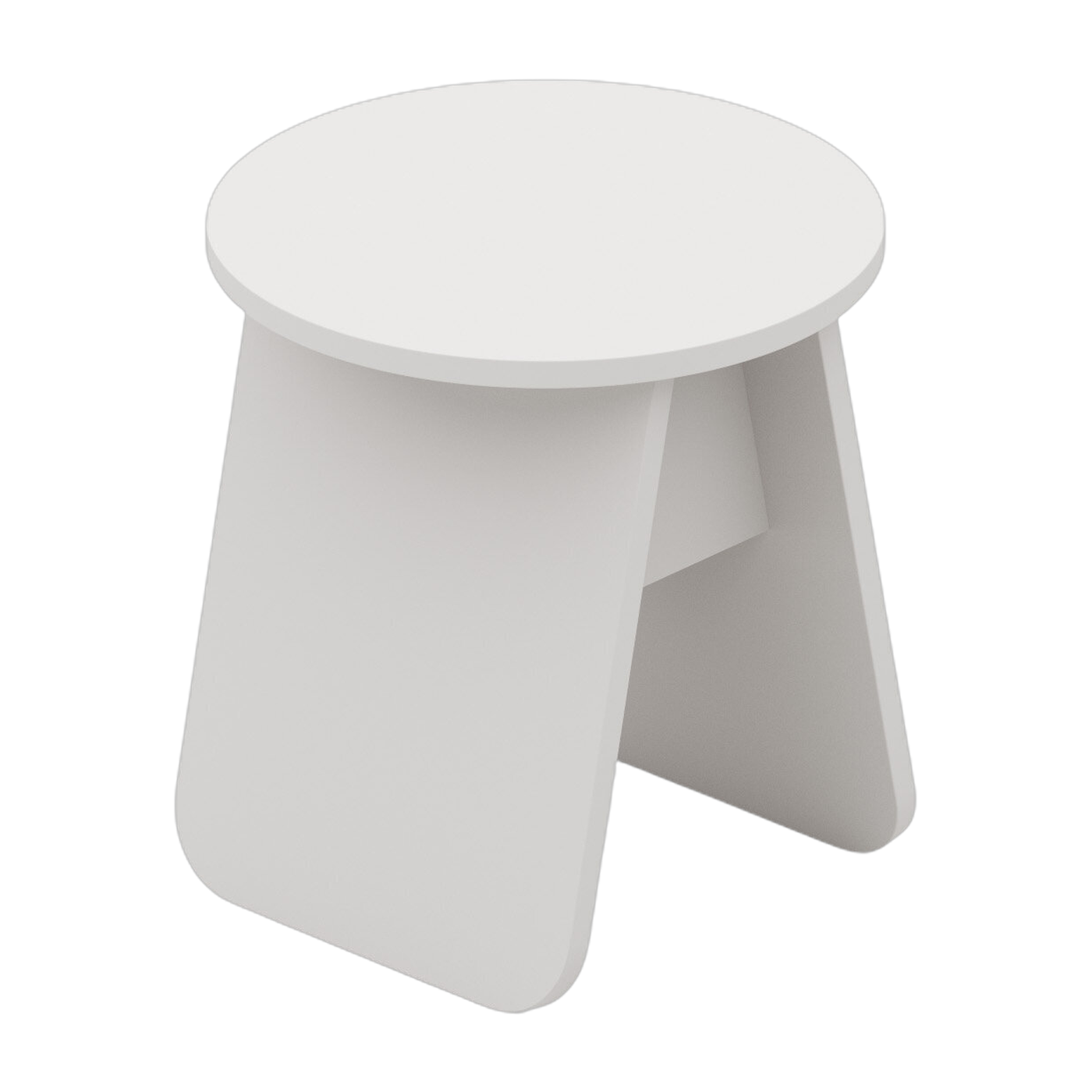ronde Mesa auxiliar de roble blanco 40x43cm Momoko - EMKO