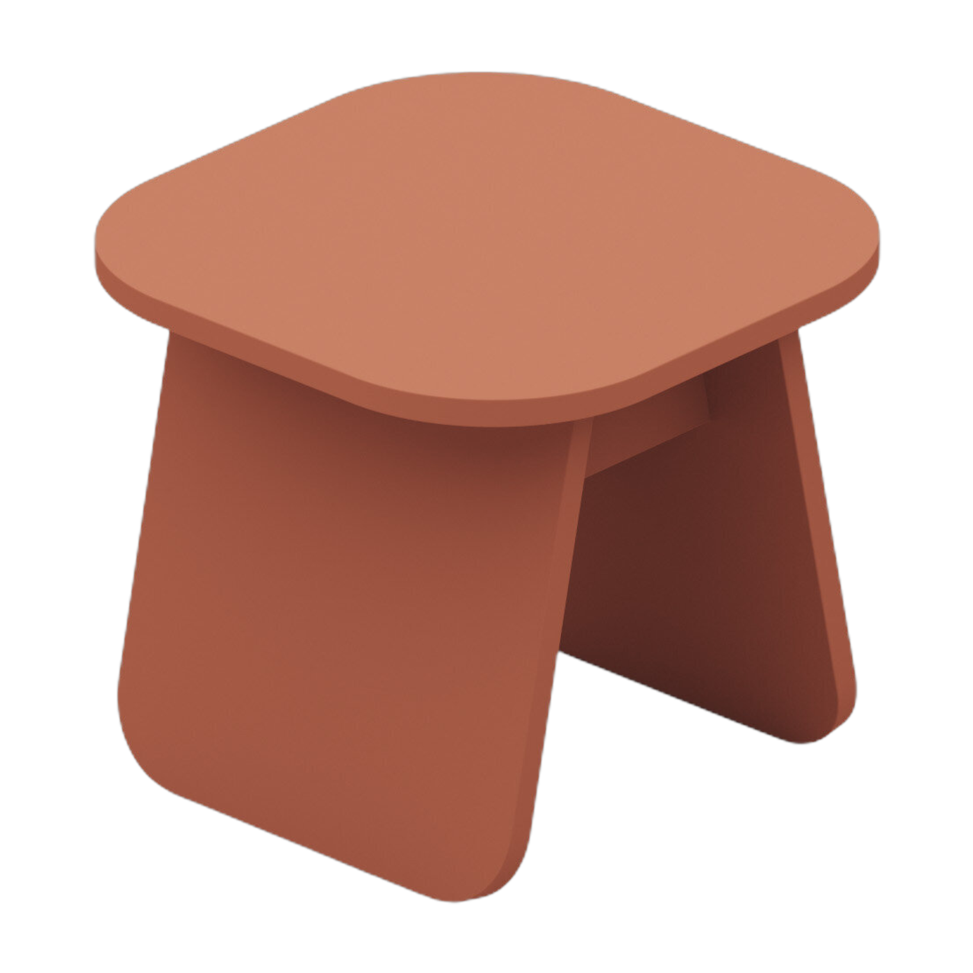 Momoko square side table in terracotta oak 40x40x35cm - EMKO