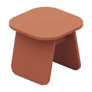 Quadratischer Beistelltisch aus Eichenholz Terrakotta 40x40x35cm Momoko -. EMKO