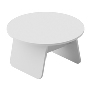 Table basse ronde en bois de chêne blanc 71x38cm Momoko - EMKO