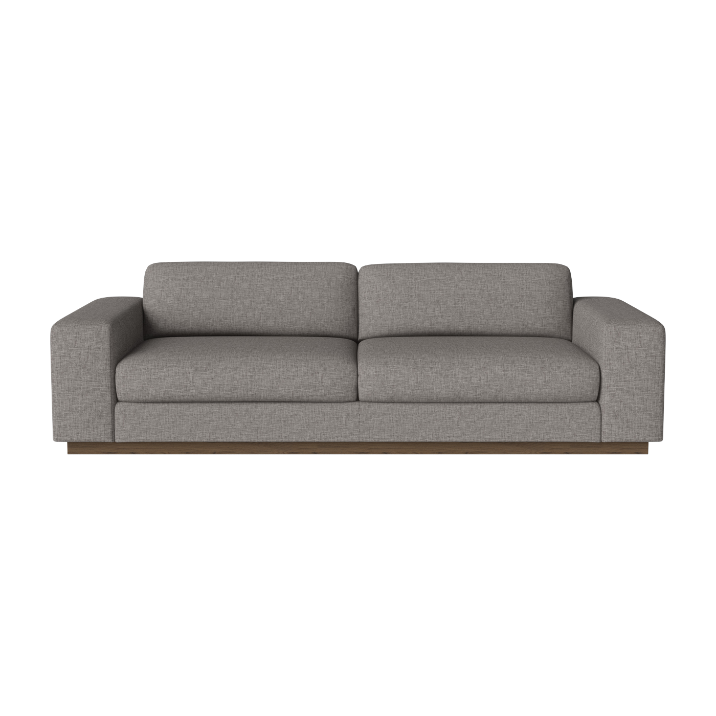 Sofa aus geölter, gebeizter Eiche und grauer Sitzfläche 243cm Sepia -. Bolia