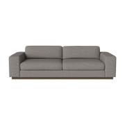 Sofa in oiled stained oak and grey seat 243cm Sepia - Bolia