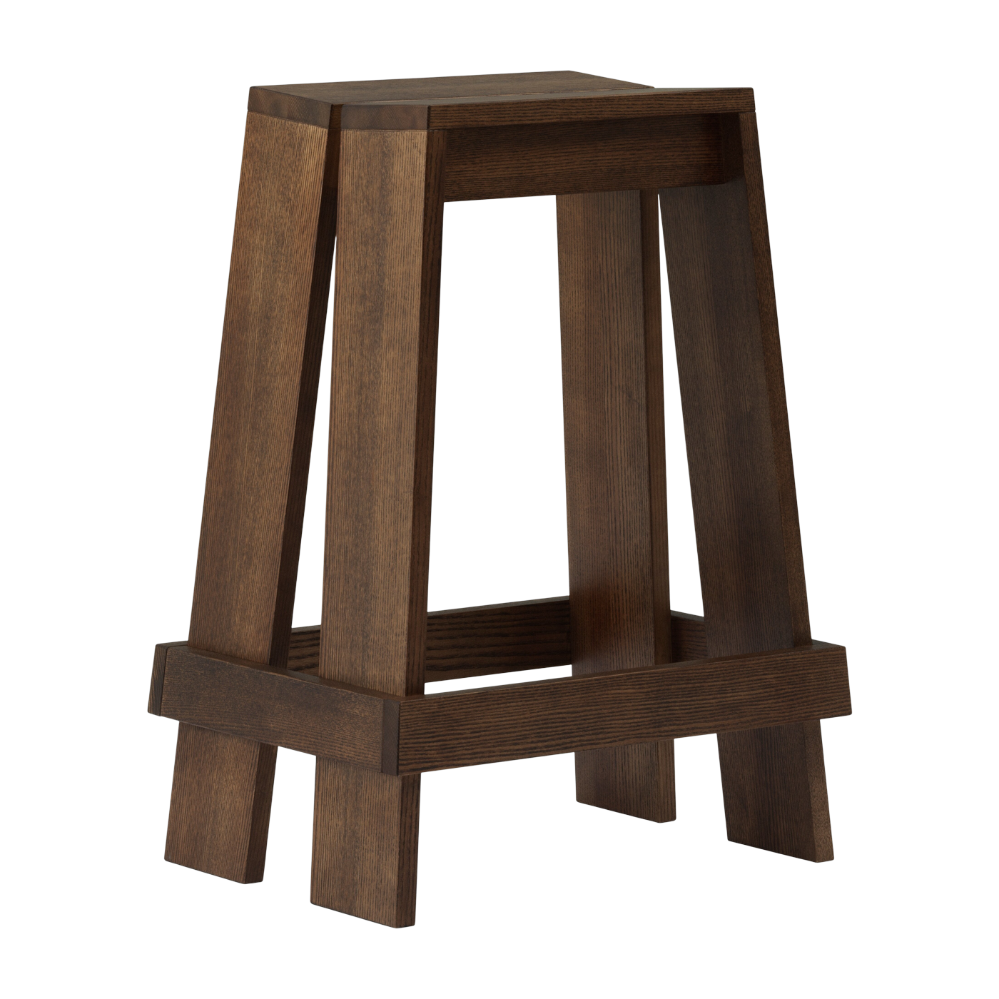 Sgabello da bar in legno di frassino tinto marrone 65cm - Let Normann Copenhagen