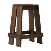 Let brown stained ash wood bar stool 65cm - Normann Copenhagen