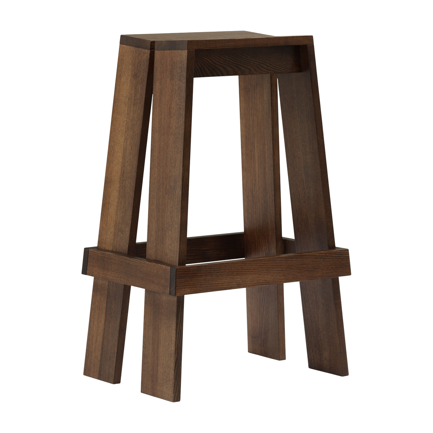 Sgabello da bar Let in frassino tinto marrone 75cm - Normann Copenhagen