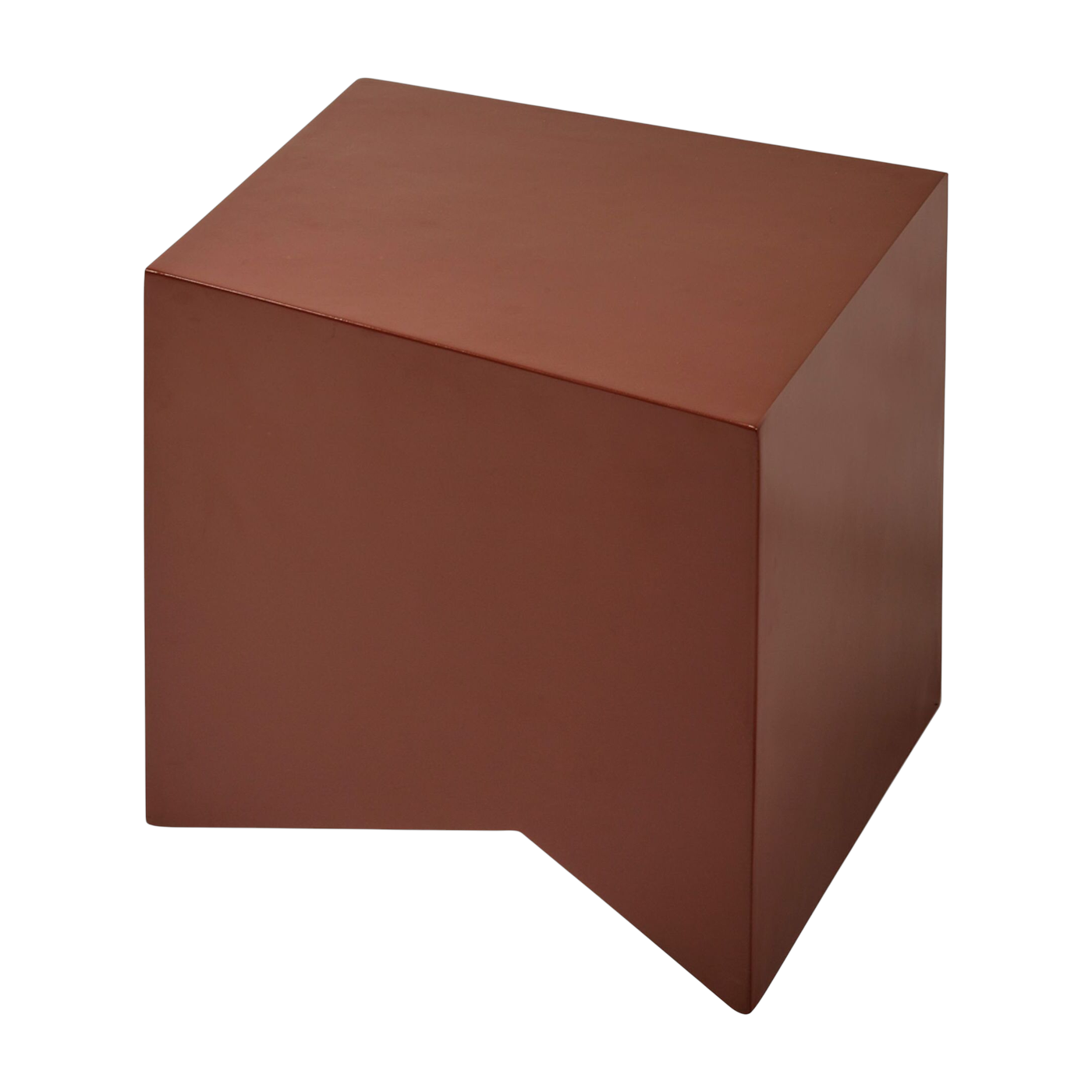 Brick red wooden side table 39x38x35cm Basile - Serax